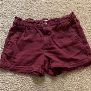 Burgundy shorts